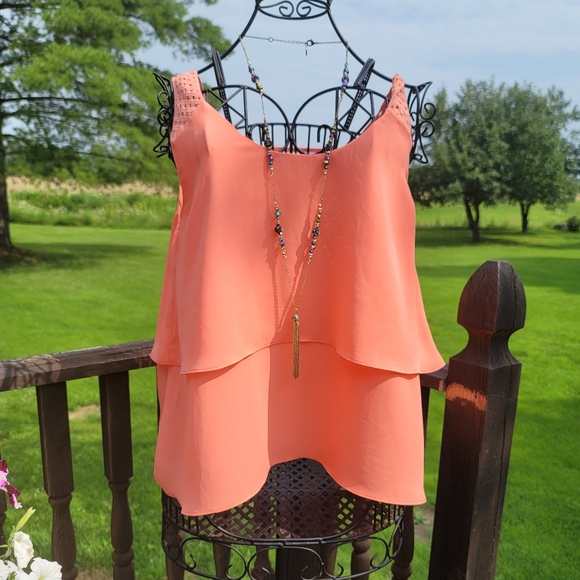 Maurices Tops - Maurices 3/$33 peach sleeveless dress tank/cami Large